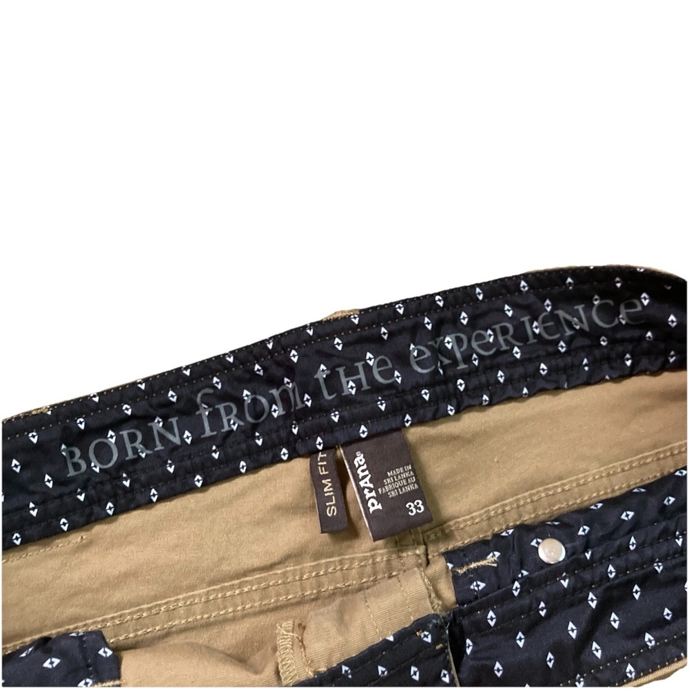 Prana Slim Fit Pants Mens 33 Brown Organic Cotton Blend Stretch 5-Pocket - Picture 5 of 10